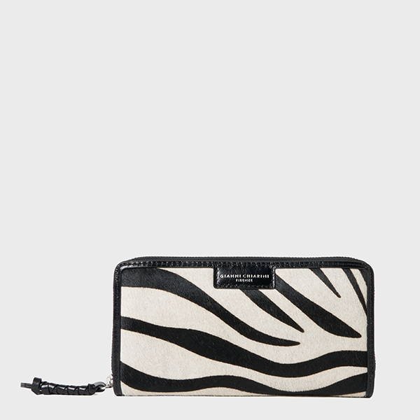 ジップアラウンドウォレット 詳細画像 ZEBRA BIANCO-NERO 1